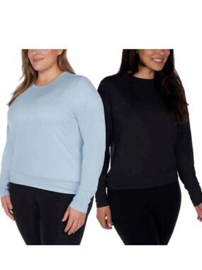 * 3 FOR $23 * NEW 2 Pack Set Lukka Lux Long Sleeve Active UPF Stretch Top Shirts